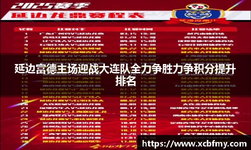延边富德主场迎战大连队全力争胜力争积分提升排名